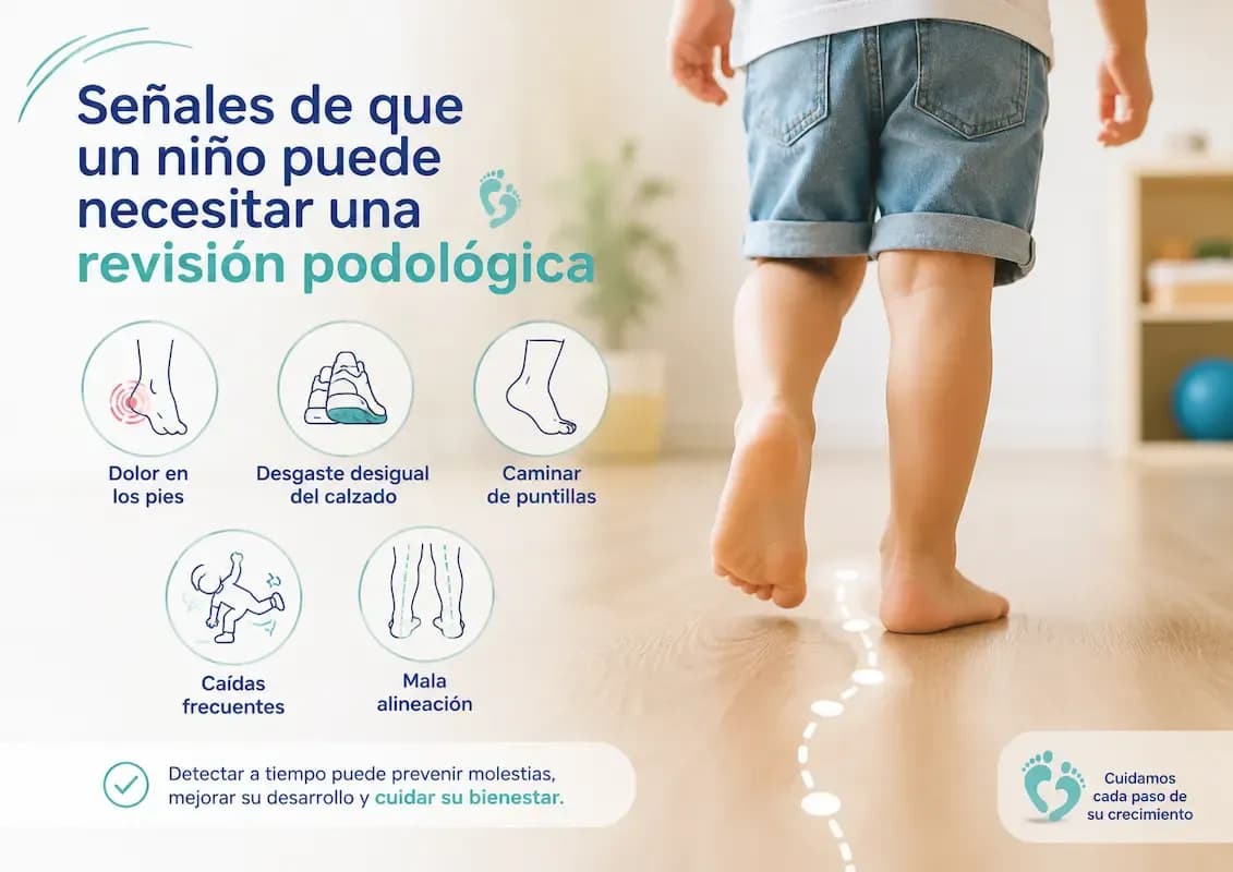 Señales de que un niño puede necesitar una revisión podológica