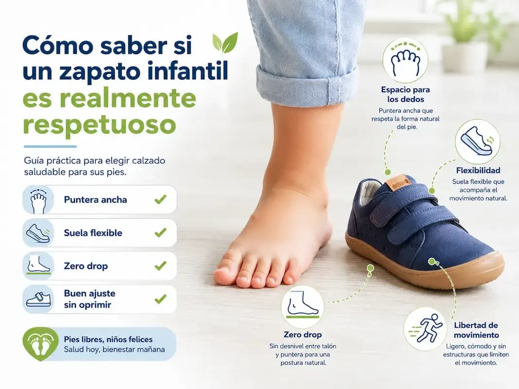Cómo saber si un zapato infantil es realmente respetuoso